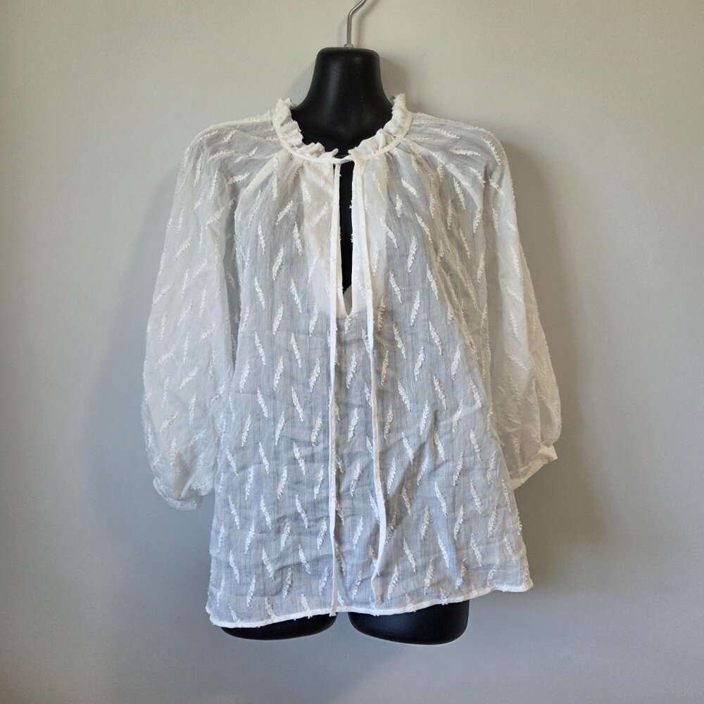 Zara flowy sheer blouse